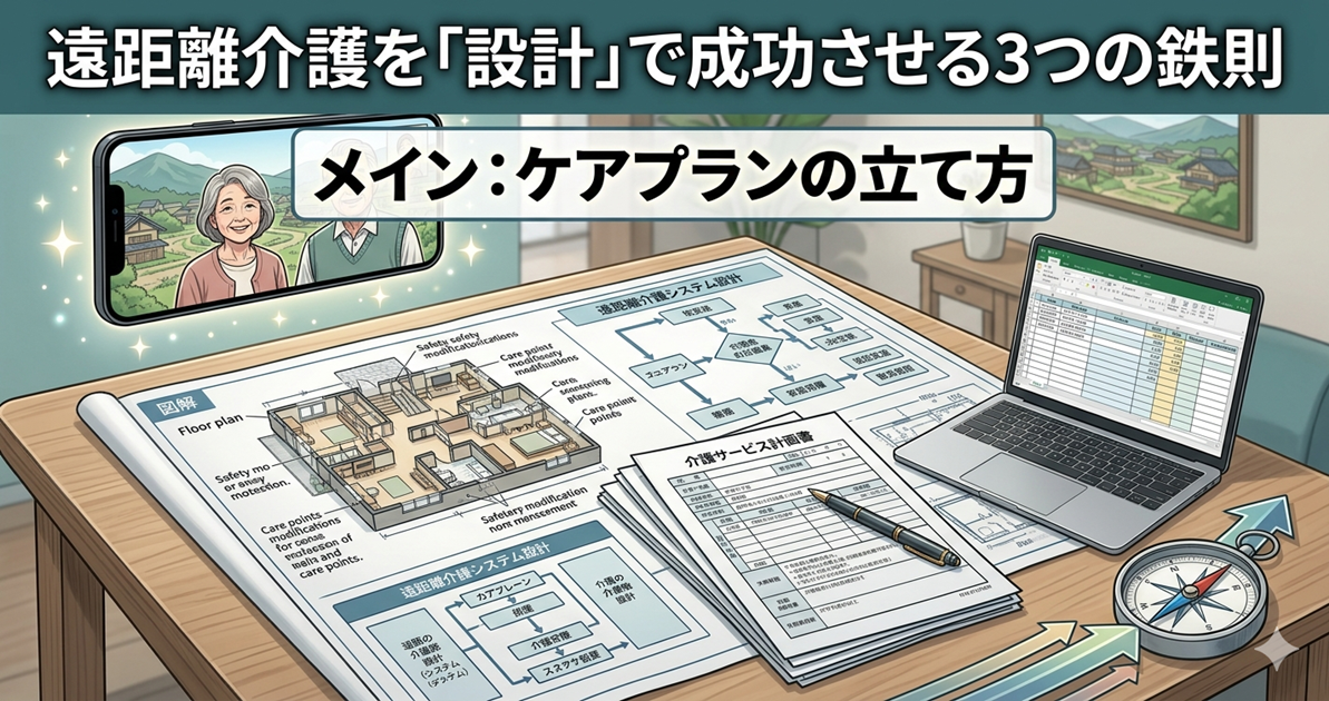 ケアプランの立て方｜家族は何をすべき？遠距離でも無理なく回る設計術【失敗例・記入例・チェックリスト付】