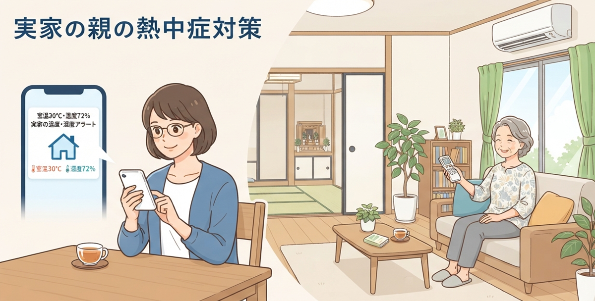 実家の親の熱中症対策｜室温見守りで防ぐ方法【管理栄養士の実体験】