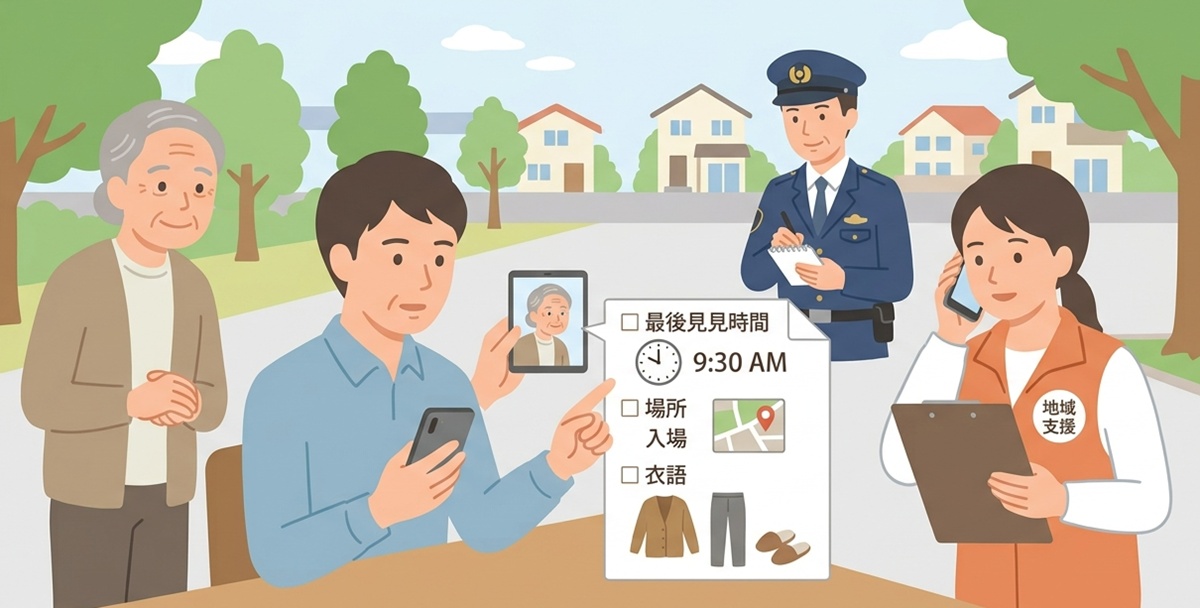 認知症の家族が外に出てしまったときに周囲へ協力を求める対応