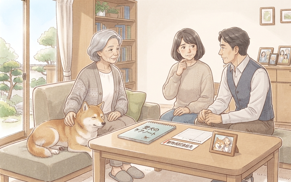 親にもしものことがあった場合に備えてペットの預け先を話し合う家族